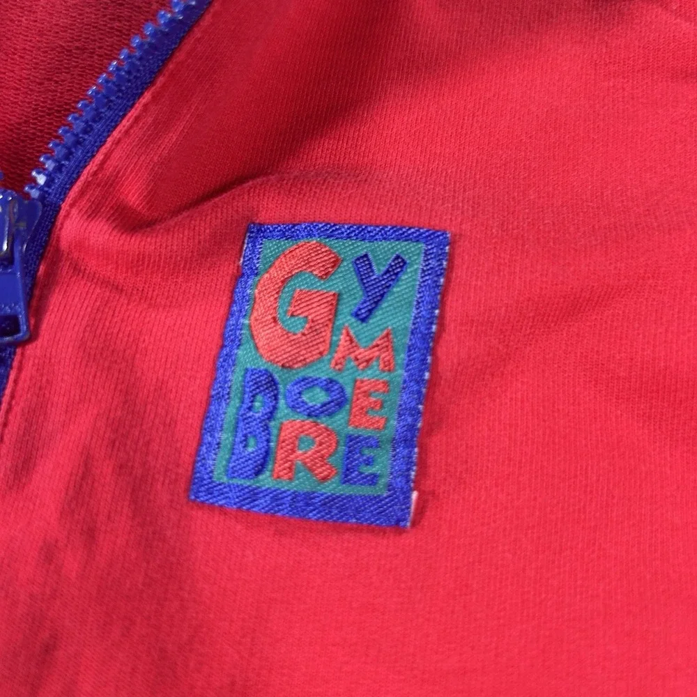 VTG Gymboree Rainbow Tag Medium Red 1/4‎ Zip Sweatshirt USA